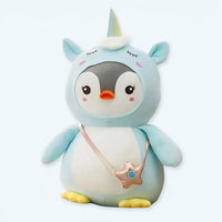 Pinguin Kuscheltier Einhorn Kostüm Blau 70 cm