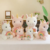 Regenbogen Einhorn Kuscheltier Mit Goldhorn