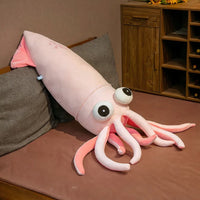 Riesen Tintenfisch Plüschtier Rosa 130 cm