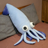 Riesen Tintenfisch Plüschtier Blau 130 cm