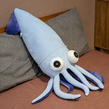 Riesen Tintenfisch Plüschtier Blau 130 cm