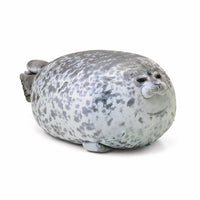 Robbe Plüschtier Kissen 80 cm Grau