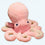Oktopus Kuscheltier Rosa Weich