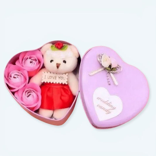 Rosa Teddybär In Geschenkbox