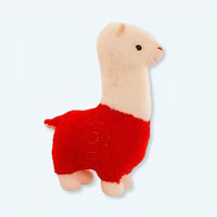 Rotes Alpaka Kuscheltier