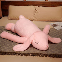 Schlafender Hase Kuscheltier 120 cm Rosa