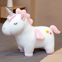 Schlafendes Einhorn Kuscheltier Mit Silberhorn Rosa 40 cm