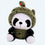 Schlange Kuscheltier Im Panda-Look