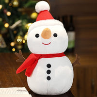 Schneemann Plüschtier Mit Schal Rotes Outfit