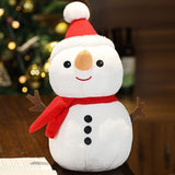 Schneemann Plüschtier Mit Schal Rotes Outfit
