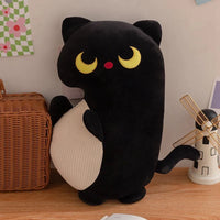 Schwarzes Katzen Stofftier Mit Mondaugen