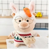 Schwein Kuscheltier Im Weihnachtsoutfit