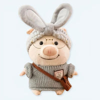 Schwein Kuscheltier Mit Grauem Pullover