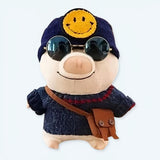 Schwein Kuscheltier Mit Mütze Und Smiley