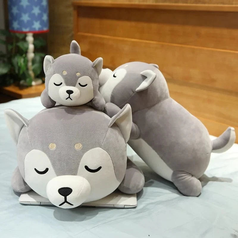 Shiba Inu Kuscheltier Grau
