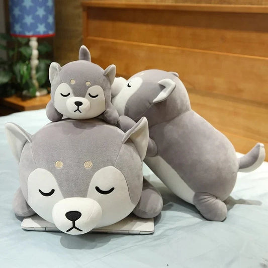 Shiba Inu Kuscheltier Grau
