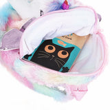 Silberner Einhorn Plüschrucksack