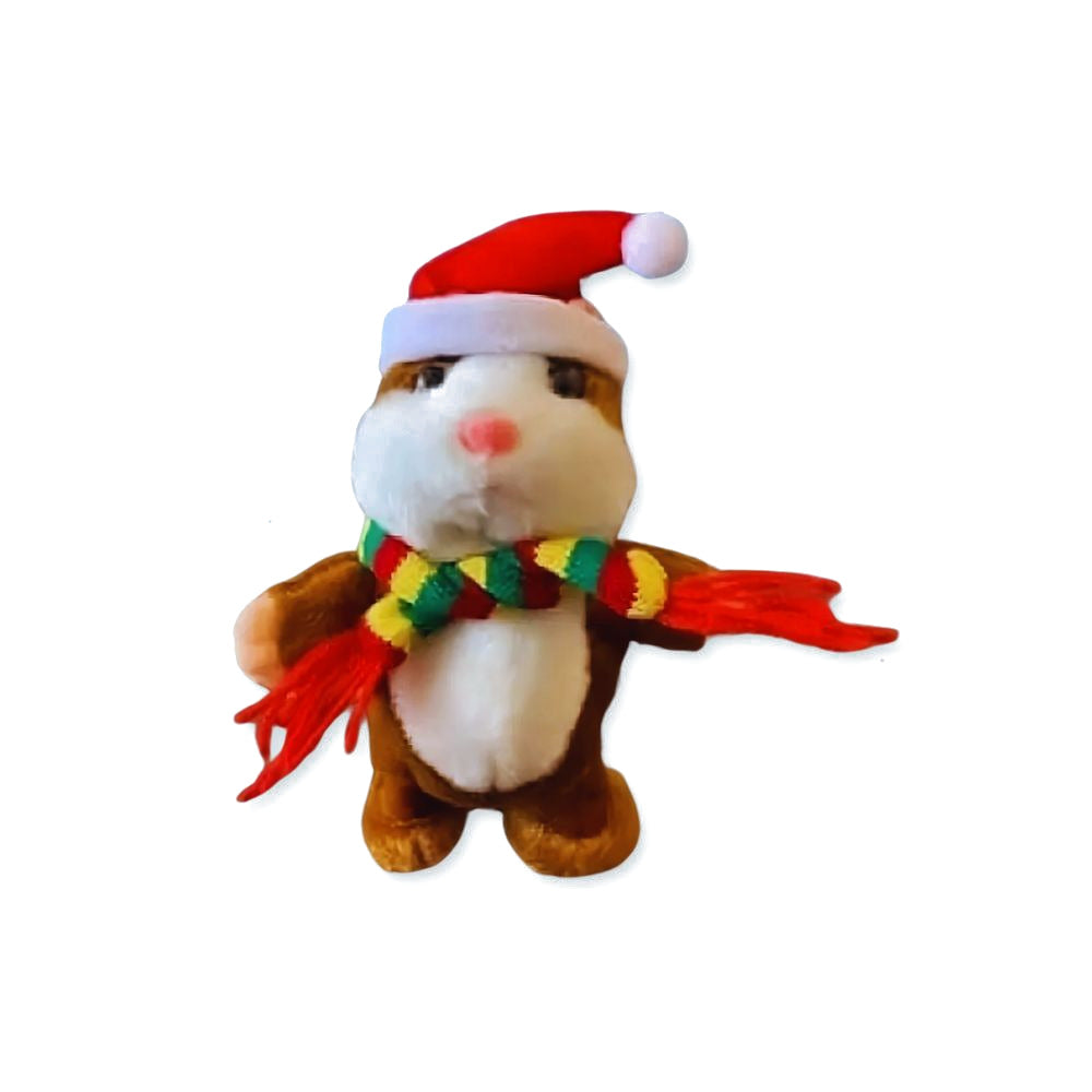 Sprechender Hamster Plüschtier Mit Weihnachtsmütze