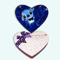 Stitch Plüschtier In Herzbox Mit Rosen