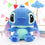 Stitch Kuscheltier Blau Rund