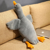 Stofftier Ente 160 cm Grau