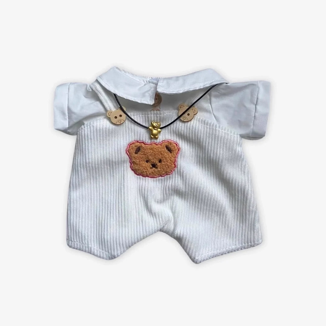 Teddybär Im Weißen Overall Nur Kostüm