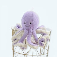 Violettes Oktopus Kuscheltier 80 cm
