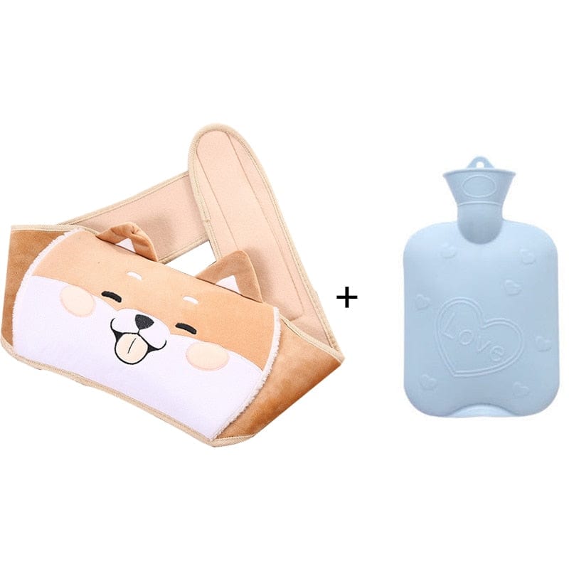 Wärmflasche Kuscheltier Hund Shiba-Gürtel + Wärmflasche