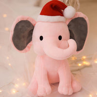 Weihnachtliches Elefanten Kuscheltier Rosa