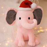 Weihnachtliches Elefanten Kuscheltier Rosa