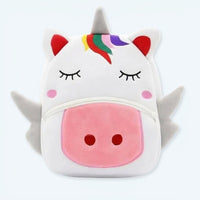 Weißer Einhorn Kinderrucksack Aus Plüsch