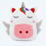 Weißer Einhorn Kinderrucksack Aus Plüsch