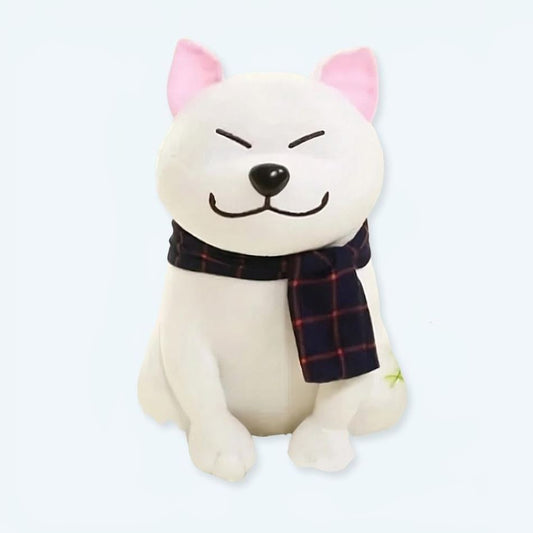 Weißer Hund Kuscheltier