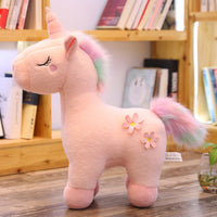 Weißes Einhorn Plüschtier Rosa 70 cm