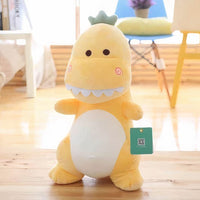 Witziges Dino Kuscheltier In Grün 40 cm Gelb