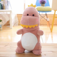 Witziges Dino Kuscheltier In Grün 40 cm Rosa